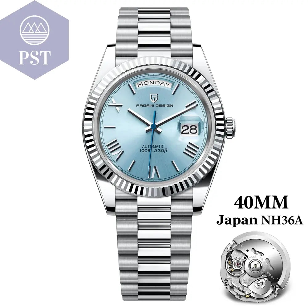 PAGANI DESIGN DD36 Automatik Uhr Armbanduhr PST PS Tradings Armbanduhr PST PS Tradings Ice-Blue-40MM-CHINA PST PS Tradings PAGANI DESIGN DD36 Automatik Uhr Armbanduhr Armbanduhr