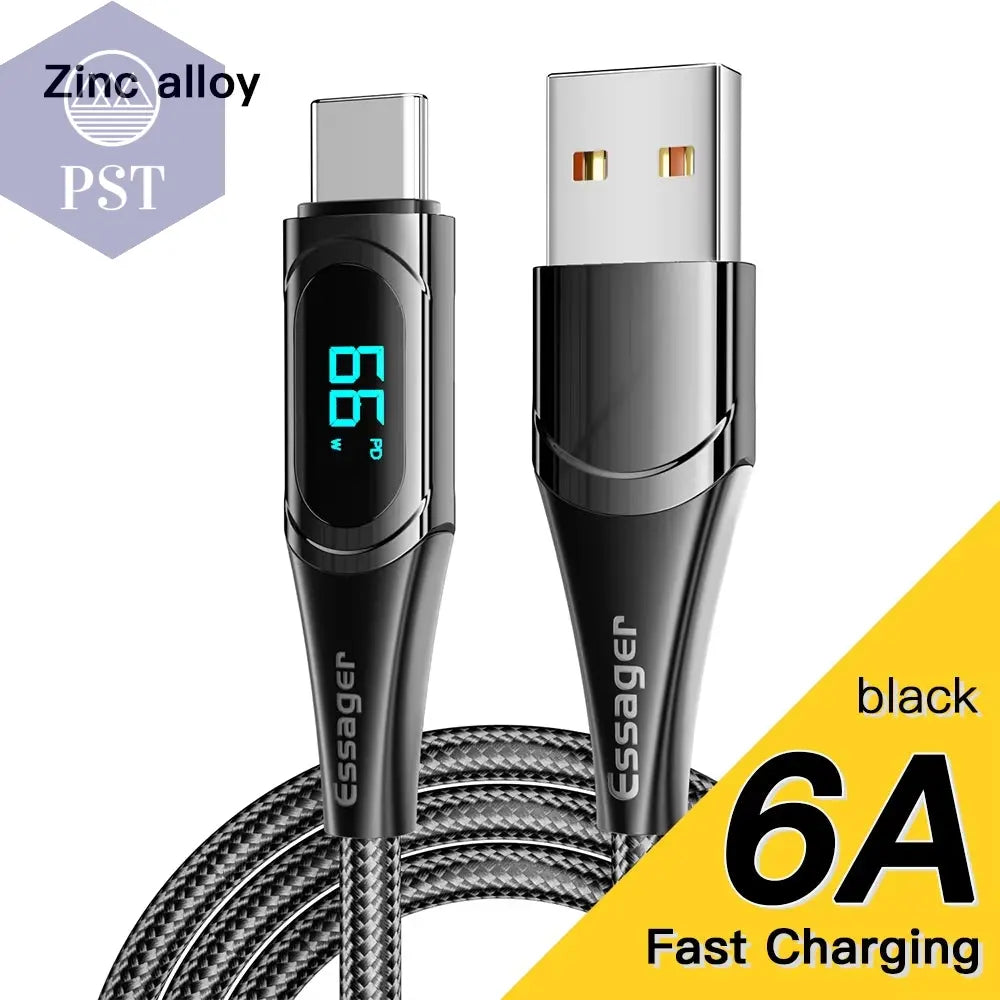 PD 100 W Usb-Typ-C-Kabel Auf USB C 7 a Schnellladekabel Für OPPO Realme Huawei Poco Samsung Displaykabel PST PS Tradings  PST PS Tradings 6A-Black-Cable-2M PST PS Tradings PD 100 W Usb-Typ-C-Kabel Auf USB C 7 a Schnellladekabel Für OPPO Realme Huawei Poco Samsung Displaykabel