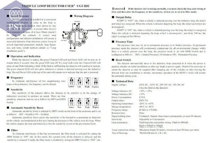 PD-132 Automatic Gate Opener Barrier Gate Traffic Inductive Single Channel Loop Vehicle Detector Compatible with northtech - PST PS Tradings