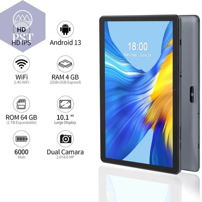 PRITOM 10 Inch Tablet PC with SIM Slot Android 13 64 GB Quad Core Touch Screen Wifi GPS Support 3G Phone Call PST PS Tradings tablet PST PS Tradings  PST PS Tradings PRITOM 10 Inch Tablet PC with SIM Slot Android 13 64 GB Quad Core Touch Screen Wifi GPS Support 3G Phone Call tablet