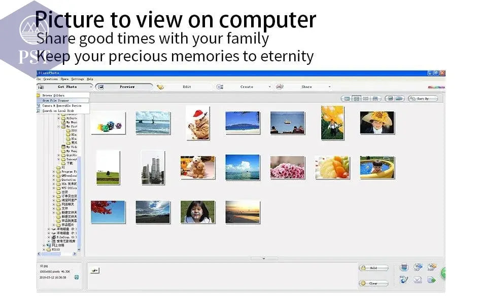 Portable Negative Film Scanners 35mm 135 Slide Film Converter Photo Digital Image 17.9 Mega Pixels Monochrome Slide Film Scanner - Property & Safety Tradings