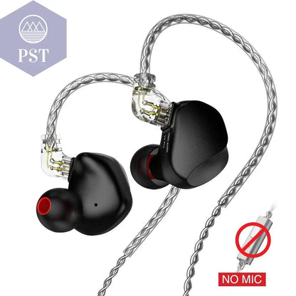 Pro DJ Metal In Ear Earphones      Black-without-Mic-China PST PS Tradings