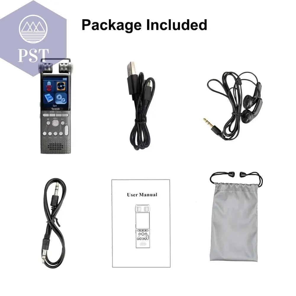 Professional Voice Activated Digital Audio Recorder 16GB 8GB USB Pen Non-Stop 100hr Recording PCM 1536Kbps External Microphone  Audio Recorder     PST PS Tradings