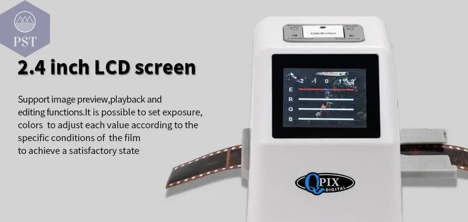 QPIX 22 MP 35mm Portable Film Scanners 135 110 126KPK Super 8 Negative Slide Holder Photo Scanner Film Digital Converter - Property & Safety Tradings