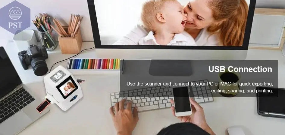 QPIX 22 MP 35mm Portable Film Scanners 135 110 126KPK Super 8 Negative Slide Holder Photo Scanner Film Digital Converter - Property & Safety Tradings