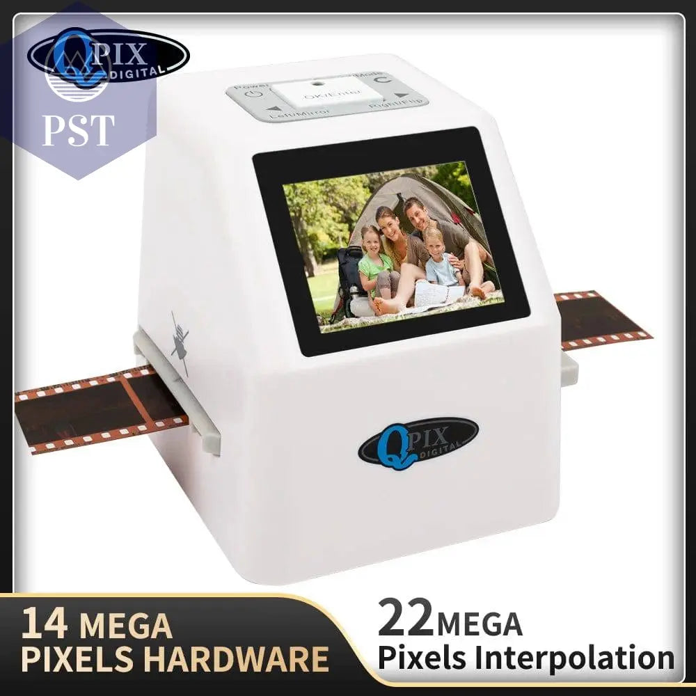 QPIX 22 MP 35mm Portable Film Scanners 135 110 126KPK Super 8 Negative Slide Holder Photo Scanner Film Digital Converter - Property & Safety Tradings