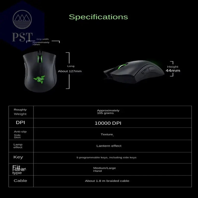 Razer Deathadder Viper Standard Edition 6400 Gaming Maus E-Sports PST PS Tradings  PST PS Tradings  PST PS Tradings