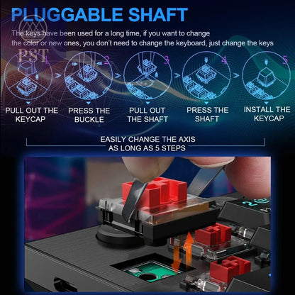 Redragon K618 RGB Wireless Gaming Tastatur PST PS Tradings   Redragon K618 RGB Wireless Gaming Tastatur