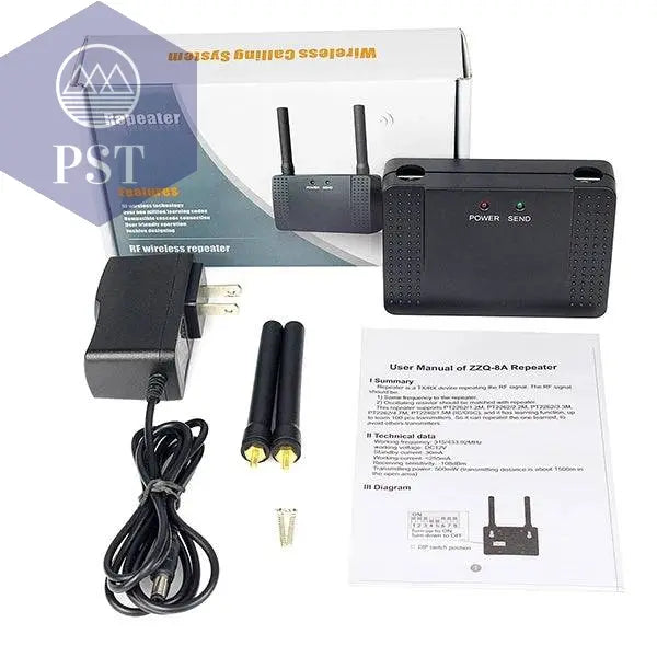 Retekess Amplifier 500mW RF Wireless Repeater Signal Amplifier Learning Code Extender for T117 Call Button 433MHz Restaurant - Property & Safety Tradings