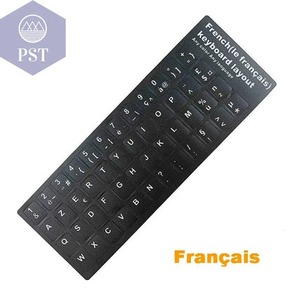 Russian French English Arabic Spanish Portuguese Hebrew Keyboard Stickers Letter Alphabet Layout Sticker For Laptop Desktop PC - PST PS Tradings