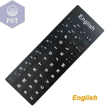 Russian French English Arabic Spanish Portuguese Hebrew Keyboard Stickers Letter Alphabet Layout Sticker For Laptop Desktop PC - PST PS Tradings
