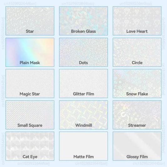30/50 Sheets Cold Laminating Film Self-Adhesive A4 Transparent Holographic Overlay Lamination Film Waterproof Sticker Paper film - PST PS Tradings