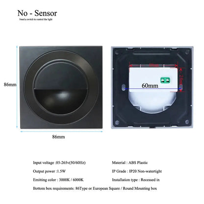 Einbau in LED-Treppen licht 85-265V Wand leuchte Beleuchtung Schritt Treppe Gang Lampen warm kühl weiß Keller Durchgang Fuß lichter       PST PS Tradings