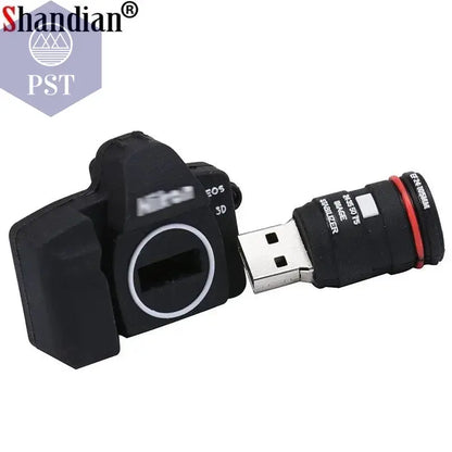 SHANDIAN hot selling Camera Shape USB Flash Memory Stick thumb drive 64GB/32GB /16GB memory stick flash card photography gifts - PST PS Tradings