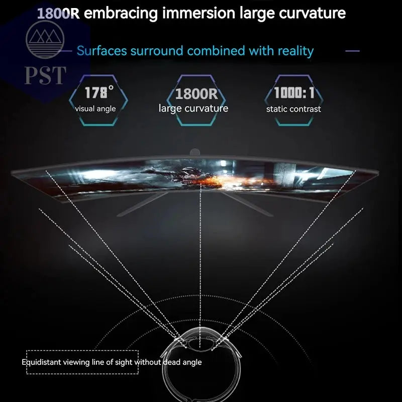 SKSE 27 Inch 2K Monitor 240HZ Display LED 1800R Curved Screen Computer Gaming Monitor PC HD DP/HDMI Interface 2560*1440 PST PS Tradings  PST PS Tradings  PST PS Tradings SKSE 27 Inch 2K Monitor 240HZ Display LED 1800R Curved Screen Computer Gaming Monitor PC HD DP/HDMI Interface 2560*1440