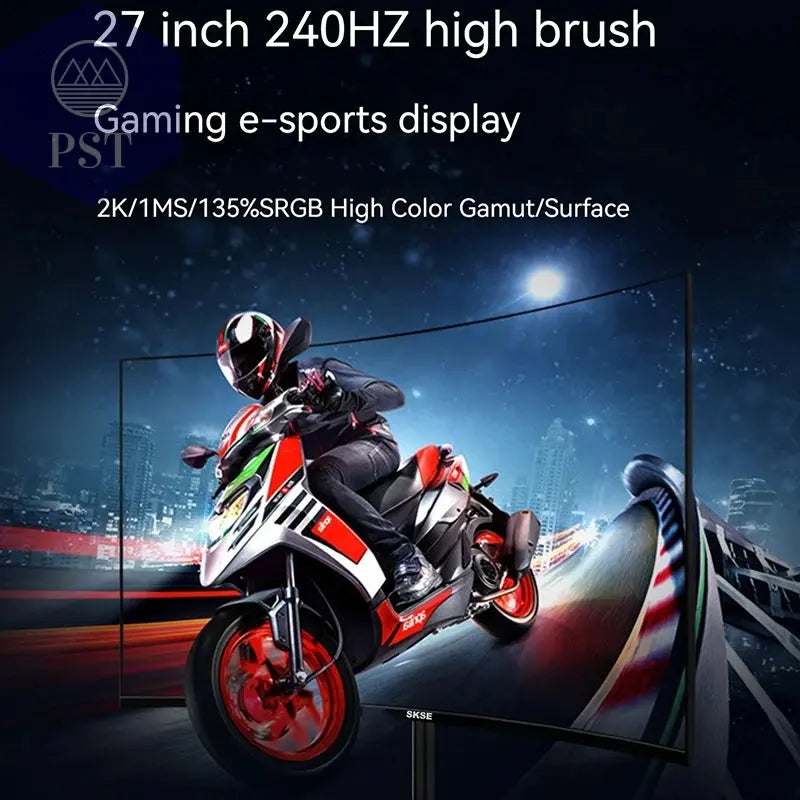 SKSE 27 Inch 2K Monitor 240HZ Display LED 1800R Curved Screen Computer Gaming Monitor PC HD DP/HDMI Interface 2560*1440 PST PS Tradings  PST PS Tradings  PST PS Tradings SKSE 27 Inch 2K Monitor 240HZ Display LED 1800R Curved Screen Computer Gaming Monitor PC HD DP/HDMI Interface 2560*1440