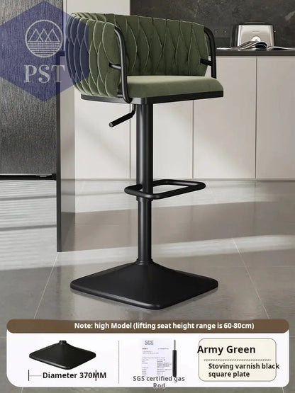 Samt Bar Stuhl Home Küche Hoch hocker Cafe Lift Drehstuhl Luxus Theken hocker moderner Bar stuhl mit Rückenlehnen möbeln       PST PS Tradings