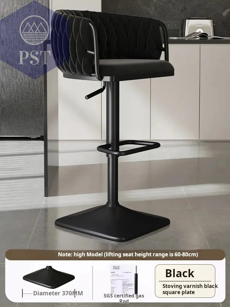 Samt Bar Stuhl Home Küche Hoch hocker Cafe Lift Drehstuhl Luxus Theken hocker moderner Bar stuhl mit Rückenlehnen möbeln       PST PS Tradings