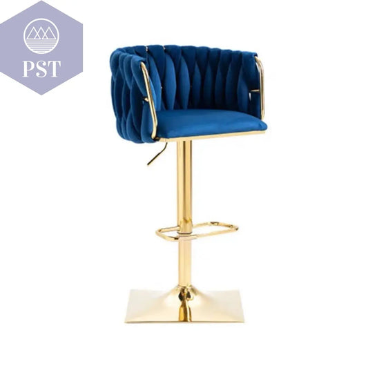 Samt Grau Barhocker Höhenverstellbar Art Deco Grün Blau gold Metall       PST PS Tradings