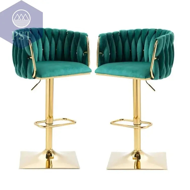 Samt Grau Barhocker Höhenverstellbar Art Deco Grün Blau gold Metall       PST PS Tradings