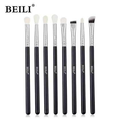 BEILI Professional 6/8pcs Classic Natural Eye Makeup Brushes Set Eyeshadow Eyebrow Blending Smokey Black Beauty Make up Brushes - PST PS Tradings