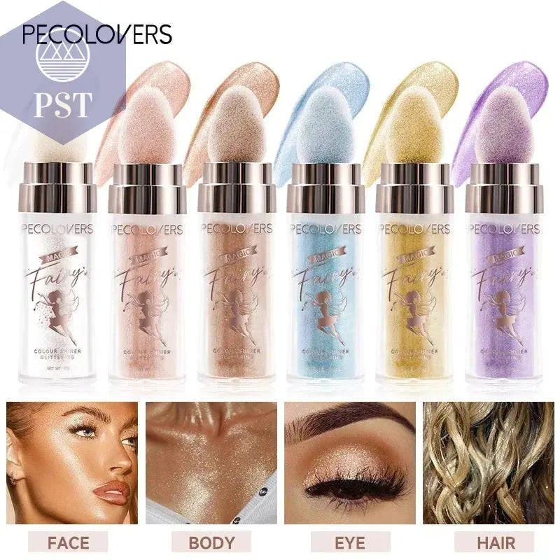 Shimmer Fairy Powder White Loose Highlighter Face Body Glitter Wand Makeup Bronzer Illuminator Cosmetic - Property & Safety Tradings