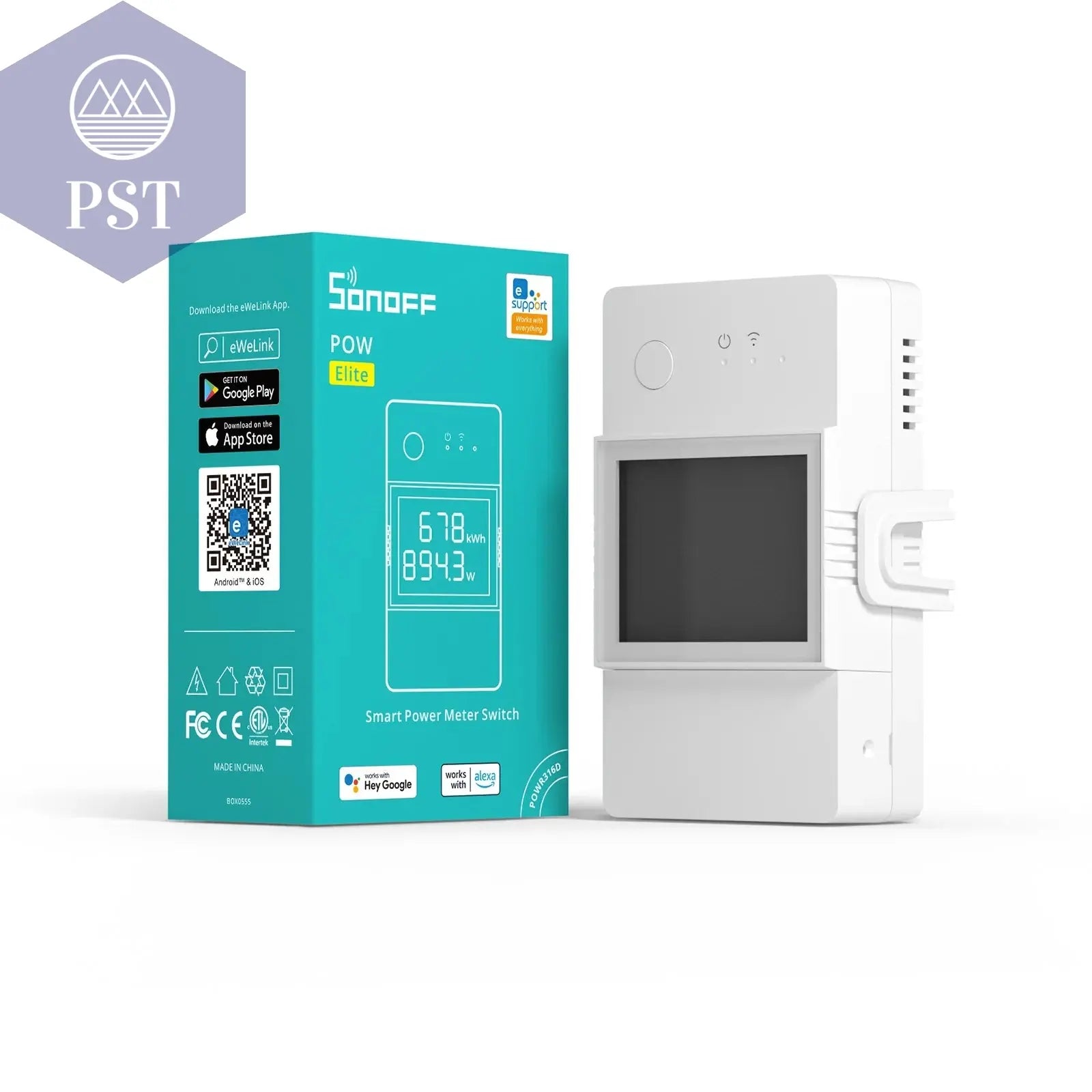 Sonoff Pow R3 16A /20A Wifi Smart Switch Höhere Genauigkeit Stromverbrauch Messen Monitor Strom Energie Verwendung Funktioniert mit Alexa       PST PS Tradings