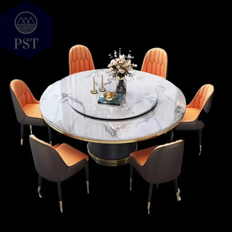 Tische runder Esstisch Marmor Optik italienische Design Möbel PST PS Tradings Esstisch PST PS Tradings  PST PS Tradings