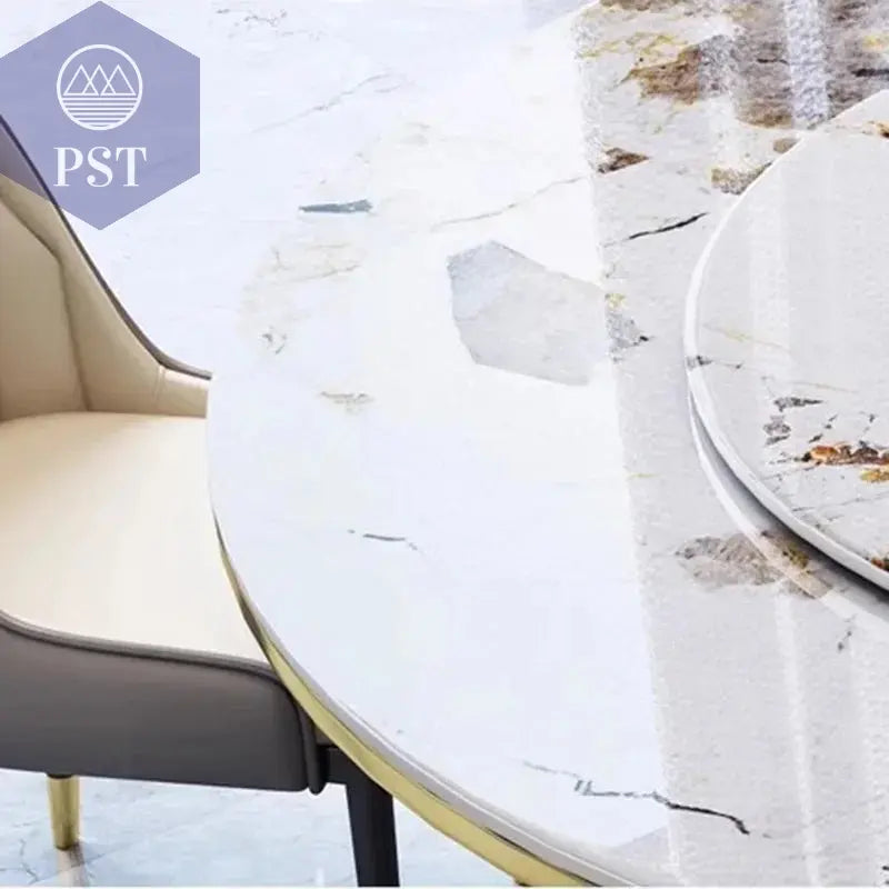 Tische runder Esstisch Marmor Optik italienische Design Möbel PST PS Tradings Esstisch PST PS Tradings  PST PS Tradings