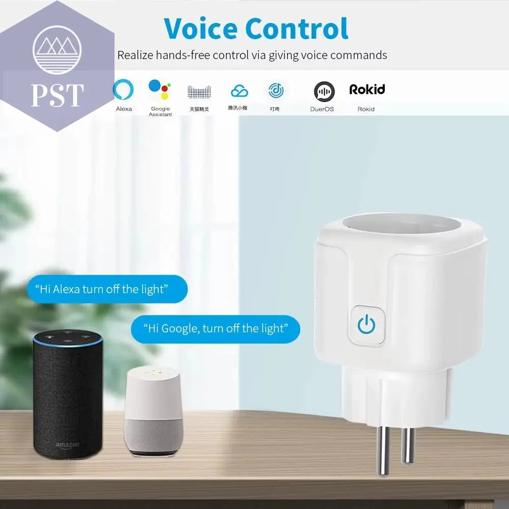 Tuya Smart Home Buchse Wifi 20A Eu Stecker Steckdose Fernbedienung Timer Power Monitor Unterstützung Stimme Google Home Alexa PST PS Tradings  PST PS Tradings  PST PS Tradings Tuya Smart Home Buchse Wifi 20A Eu Stecker Steckdose Fernbedienung Timer Power Monitor Unterstützung Stimme Google Home Alexa