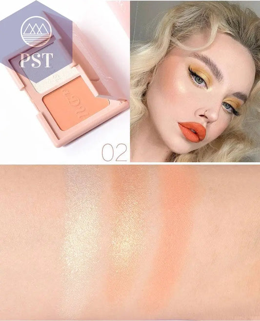 Two-tone Blush Highlighter And Contouring Palette PST PS Tradings  PST PS Tradings  PST PS Tradings Two-tone Blush Highlighter And Contouring Palette