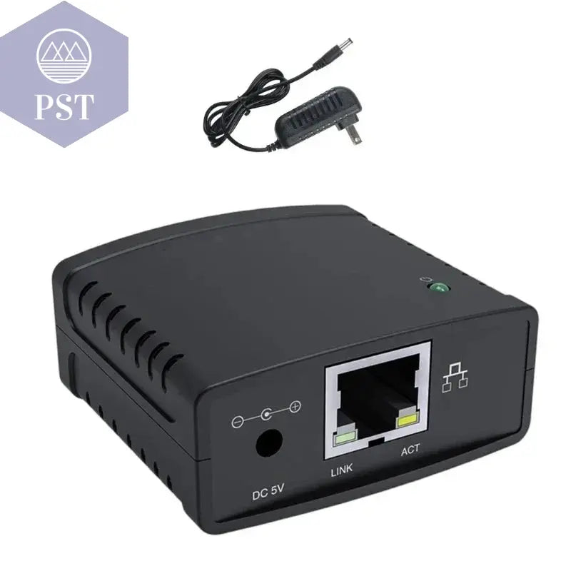 USB 2.0 Port LPR Printer Server MFT Print With 10/100Mbps Ethernet Port Sharing a LAN Networking Printer Adapter       PST PS Tradings
