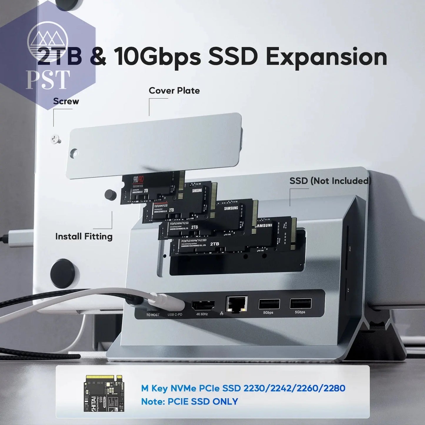 USB HUB 11-in-1 Docking Station SSD-Hub Mac Windows PST PS Tradings Docking PST PS Tradings  PST PS Tradings