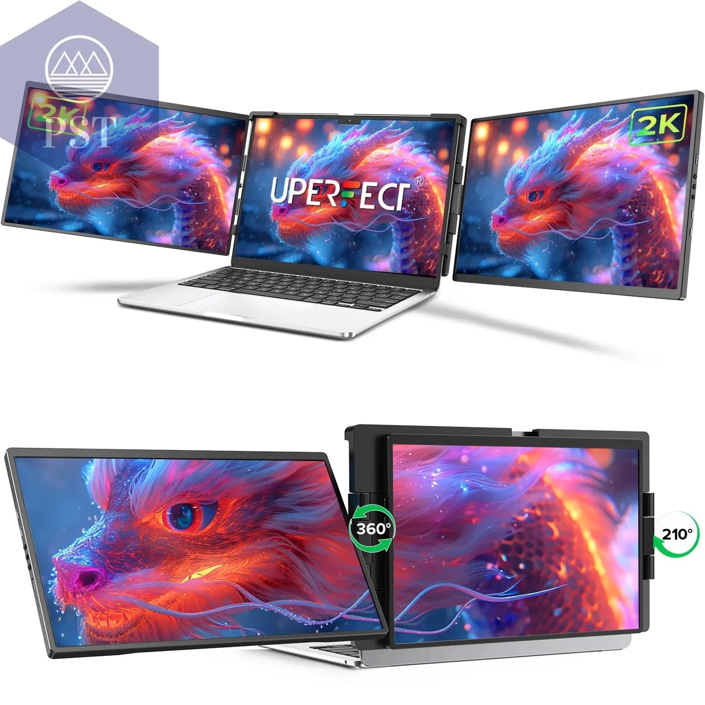 Ustaion X3 14\" Tragbarer Bildschirm Extender PST PS Tradings  PST PS Tradings Triple-Screen-Mexico PST PS Tradings