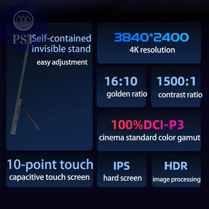 VCHANCE 16 Inch 4K UHD Touch Screen Portable Monitor 100%DCI-P3 HDR Expand Office Movie Display For PC Laptop Phone XBox Switch PST PS Tradings  PST PS Tradings  PST PS Tradings VCHANCE 16 Inch 4K UHD Touch Screen Portable Monitor 100%DCI-P3 HDR Expand Office Movie Display For PC Laptop Phone XBox Switch