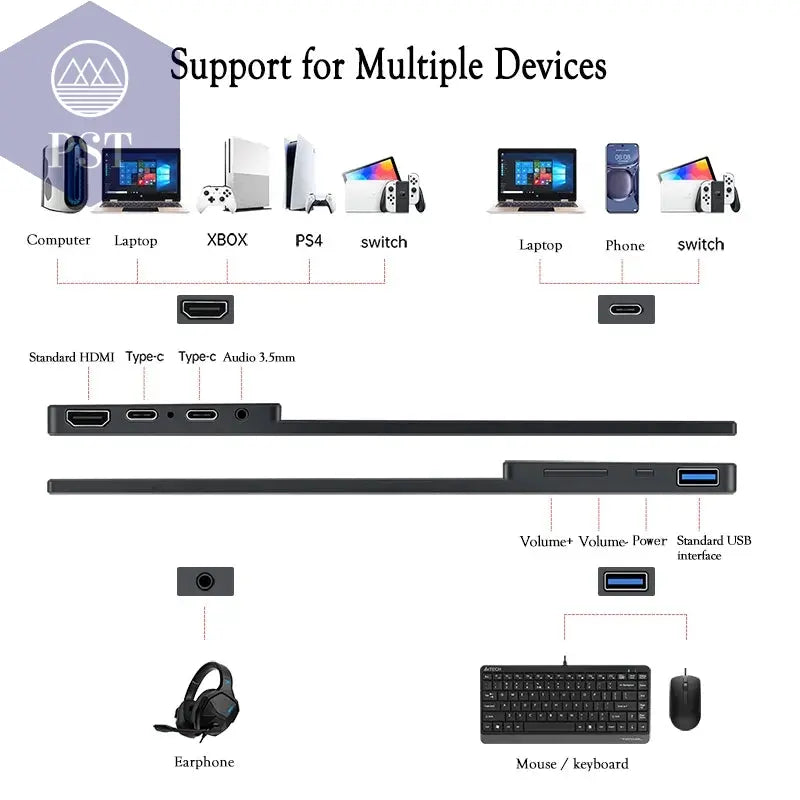 VCHANCE 16 Inch 4K UHD Touch Screen Portable Monitor 100%DCI-P3 HDR Expand Office Movie Display For PC Laptop Phone XBox Switch PST PS Tradings  PST PS Tradings  PST PS Tradings VCHANCE 16 Inch 4K UHD Touch Screen Portable Monitor 100%DCI-P3 HDR Expand Office Movie Display For PC Laptop Phone XBox Switch