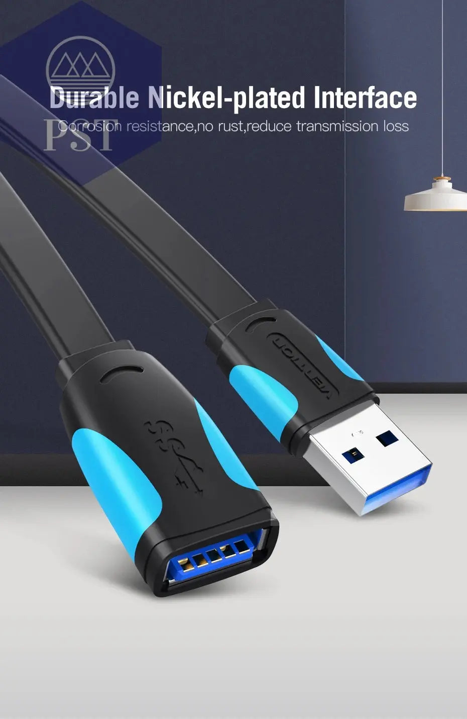 Vention USB 3.0 Extension Cable Male to Female Extender Cable Fast Speed USB 3.0 Cable Extended for laptop PC USB 2.0 Extension       PST PS Tradings