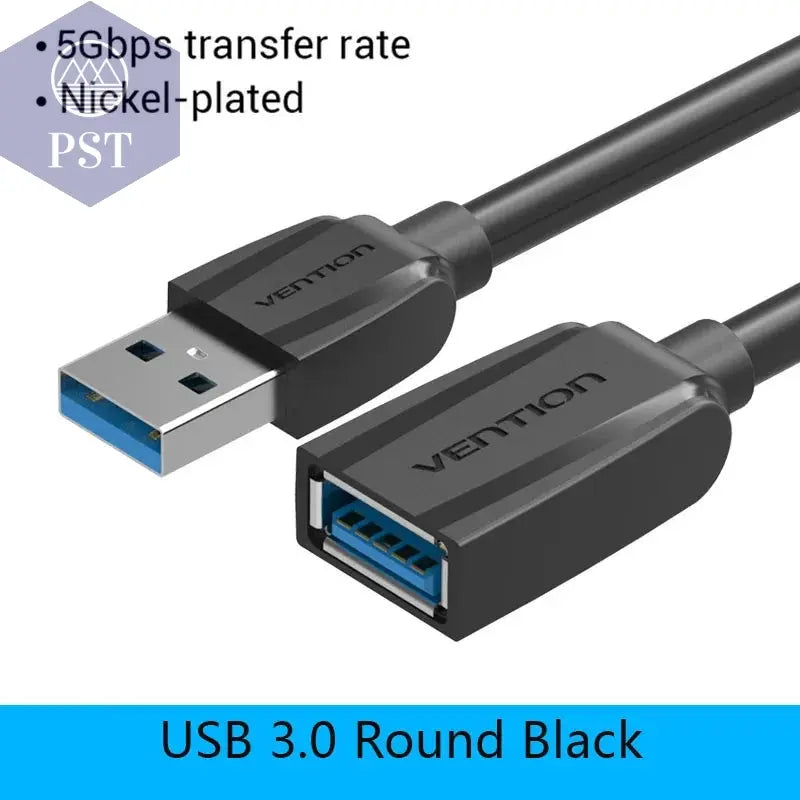 Vention USB 3.0 Extension Cable Male to Female Extender Cable Fast Speed USB 3.0 Cable Extended for laptop PC USB 2.0 Extension       PST PS Tradings