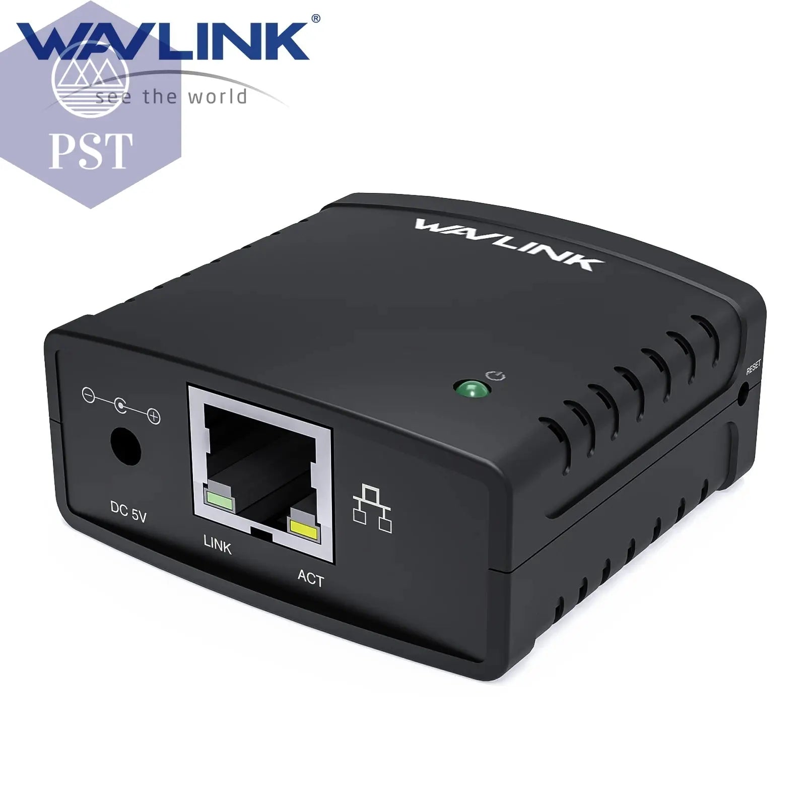 Wavlink USB 2,0 LRP Teilen ein LAN Ethernet Vernetzung Drucker Power Adapter USB HUB 100Mbps netzwerk druck server UNS  Electronics     PST PS Tradings