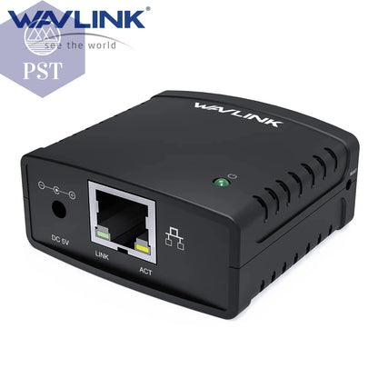 Wavlink USB 2,0 LRP Teilen ein LAN Ethernet Vernetzung Drucker Power Adapter USB HUB 100Mbps netzwerk druck server UNS  Electronics     PST PS Tradings