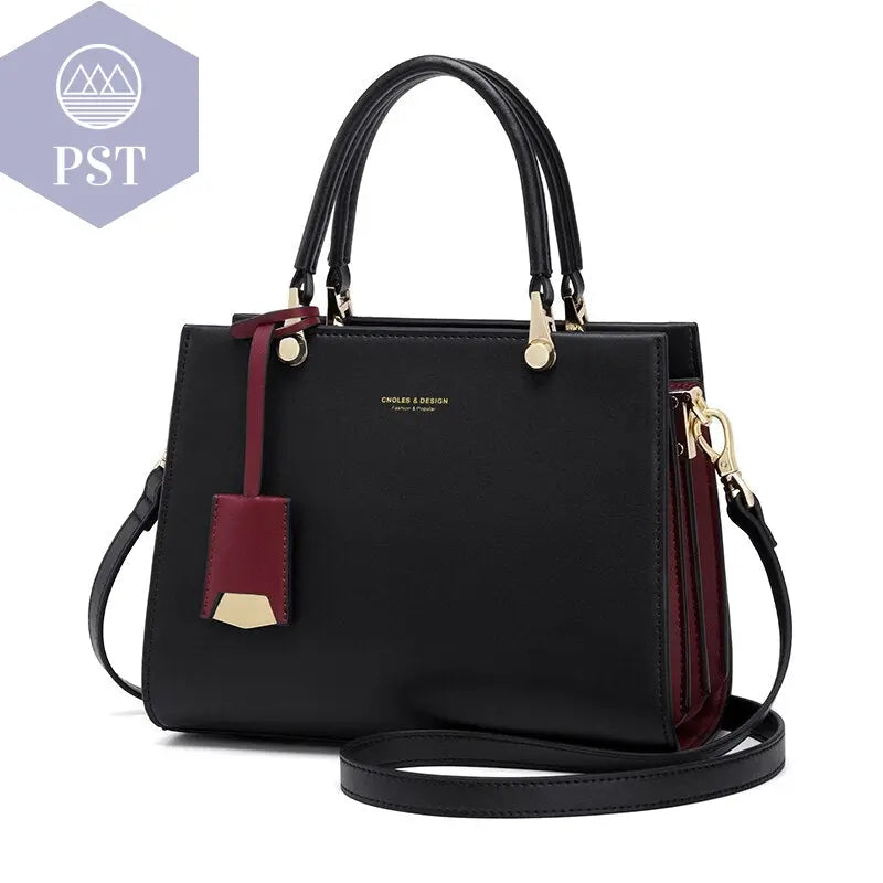 Women's Compact Leather Tote Bag       PST PS Tradings