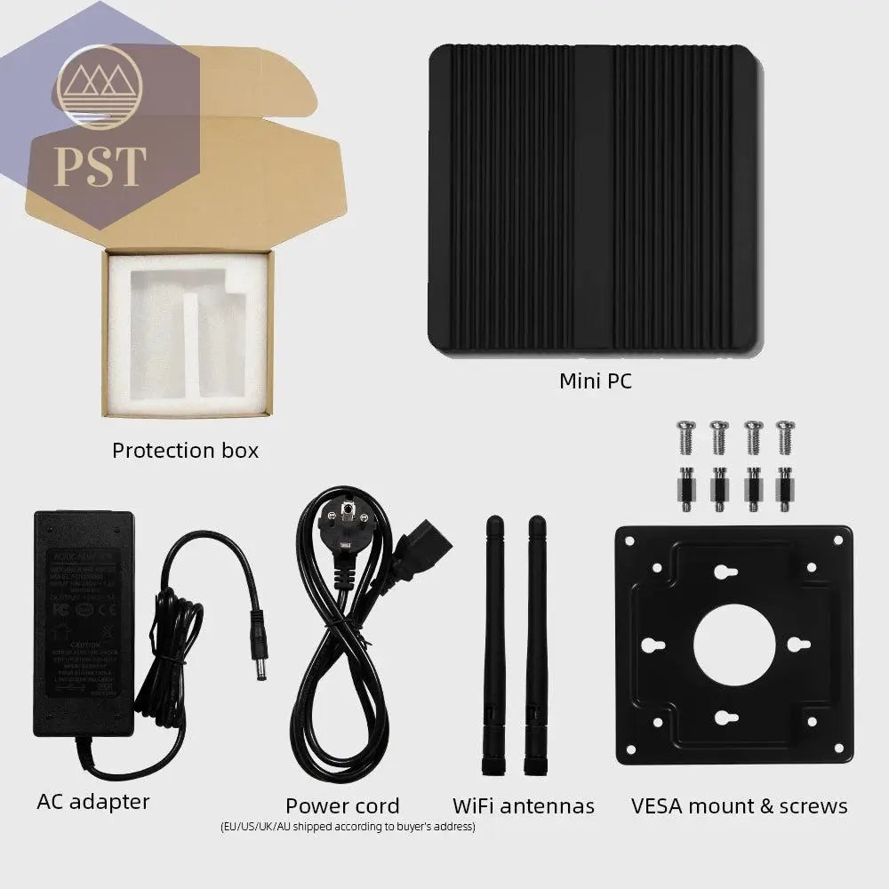 XCY Fanless Mini PC Intel Celeron J4125 2x GbE LAN 2x RS232 HDMI VGA Support WiFi 4G LTE Windows 10 Linux Industrial Computer       PST PS Tradings