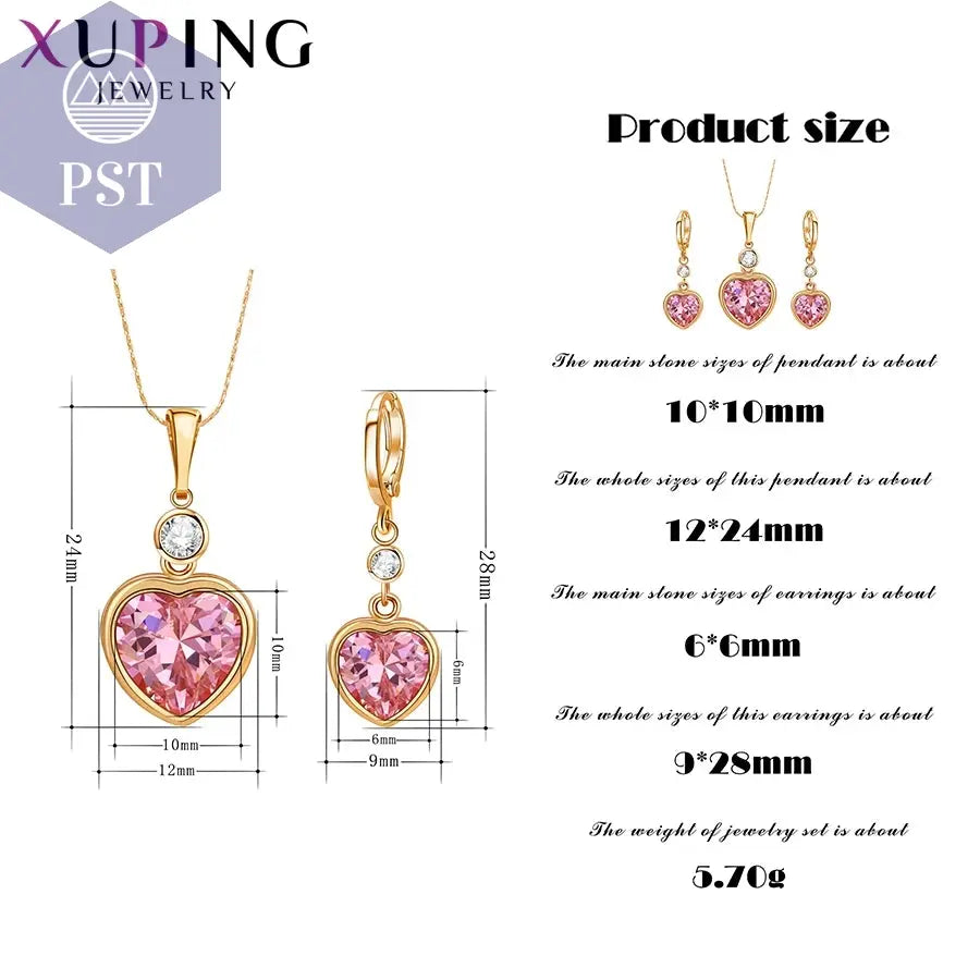 Xuping Schmuck Mode Charme Herz Geformt Stil Hohe Qualität Frauen Schmuck Set 64589       PST PS Tradings