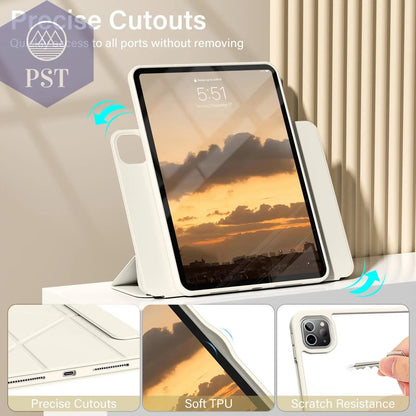 ZOYU Case iPad 10 Air 11 4/5 10.9 Pro 11 13 2024  Detachable Y-Shaped Folding, iPad 10.2 7/8/9th Gen Rotate 360°Detachable Cover - PST PS Tradings