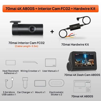 Dual Lens 4K Dashcam with Built-in GPS and Parking Monitior       PST PS Tradings